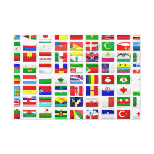 John Turner Bainbridge - Flags Of The World Canvas Wall Art