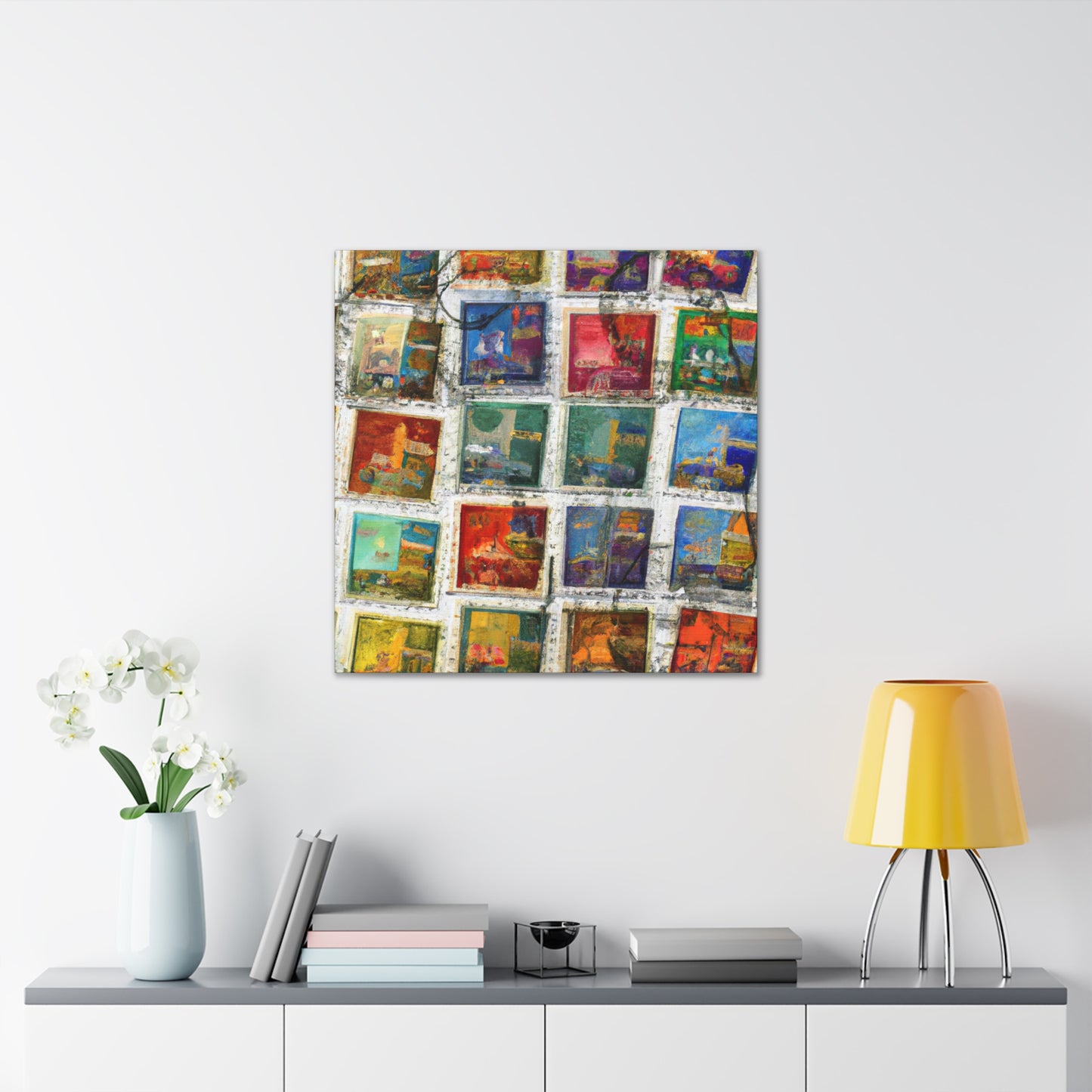 World Postage Treasures - Postage Stamp Collector Canvas Wall Art