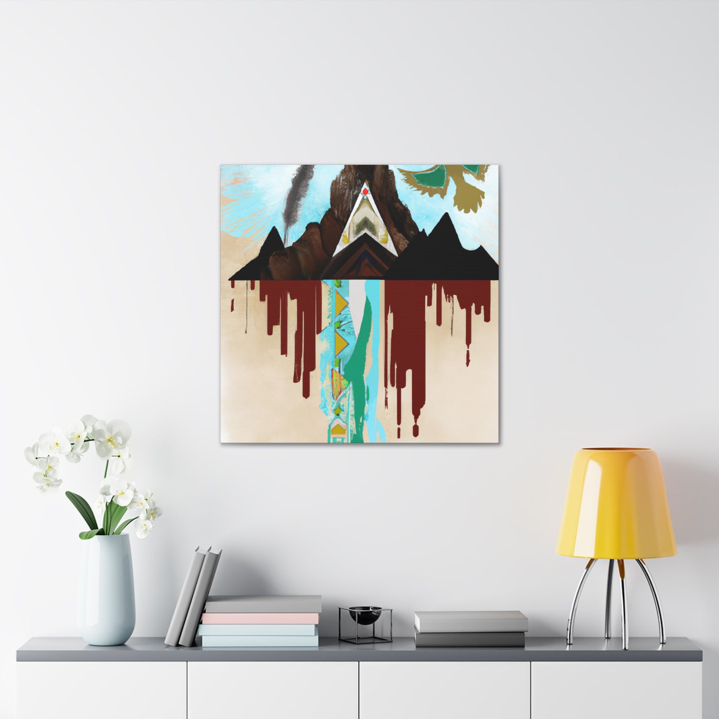 Running Bear - Native American Indian Canvas Wall Art