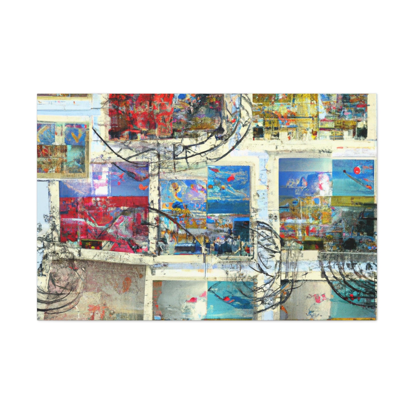 Global Greetings Stamps - Postage Stamp Collector Canvas Wall Art