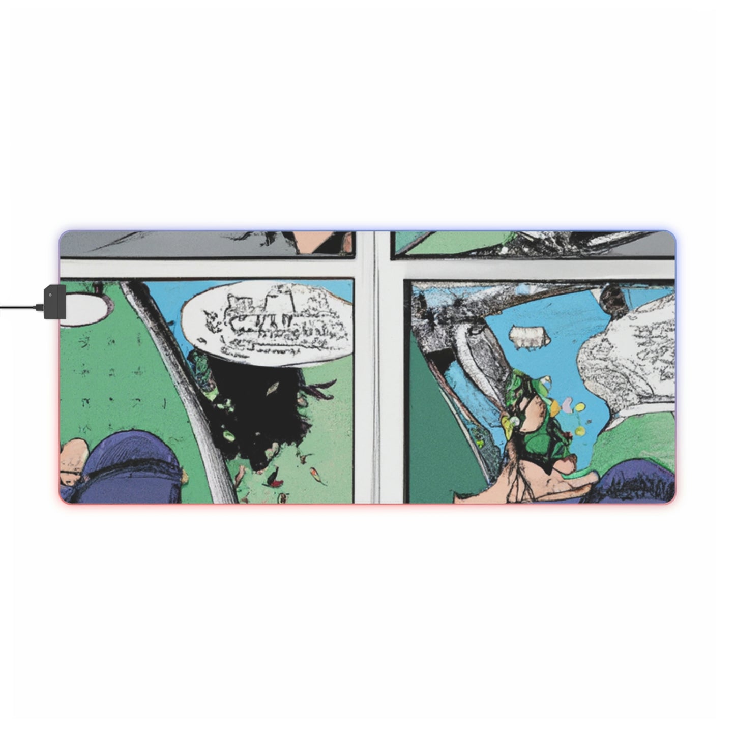 TinTin Topps - Comic Book Collector LED Light Up Gaming Mouse Pad