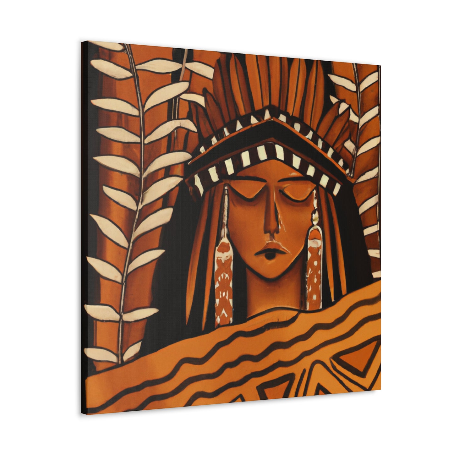 Little Deer of the Painted Valley - Native American Indian Canvas Wall Art