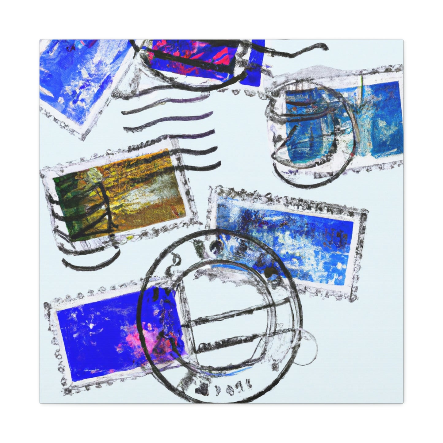 International Wonders Stamp Collection - Canvas