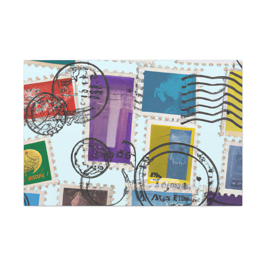 GlobalJourney stamps. - Postage Stamp Collector Canvas Wall Art