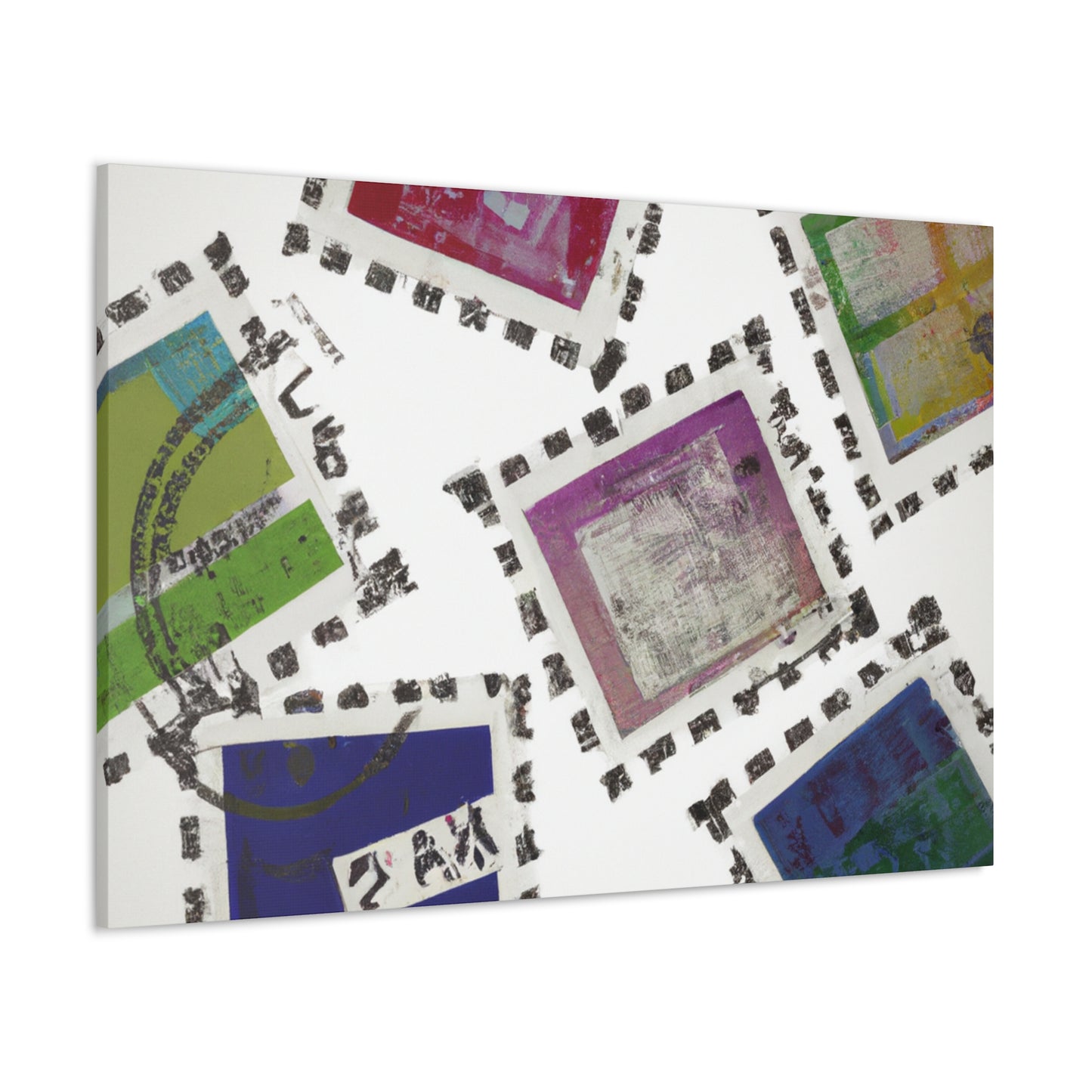 International Posters Series. - Postage Stamp Collector Canvas Wall Art