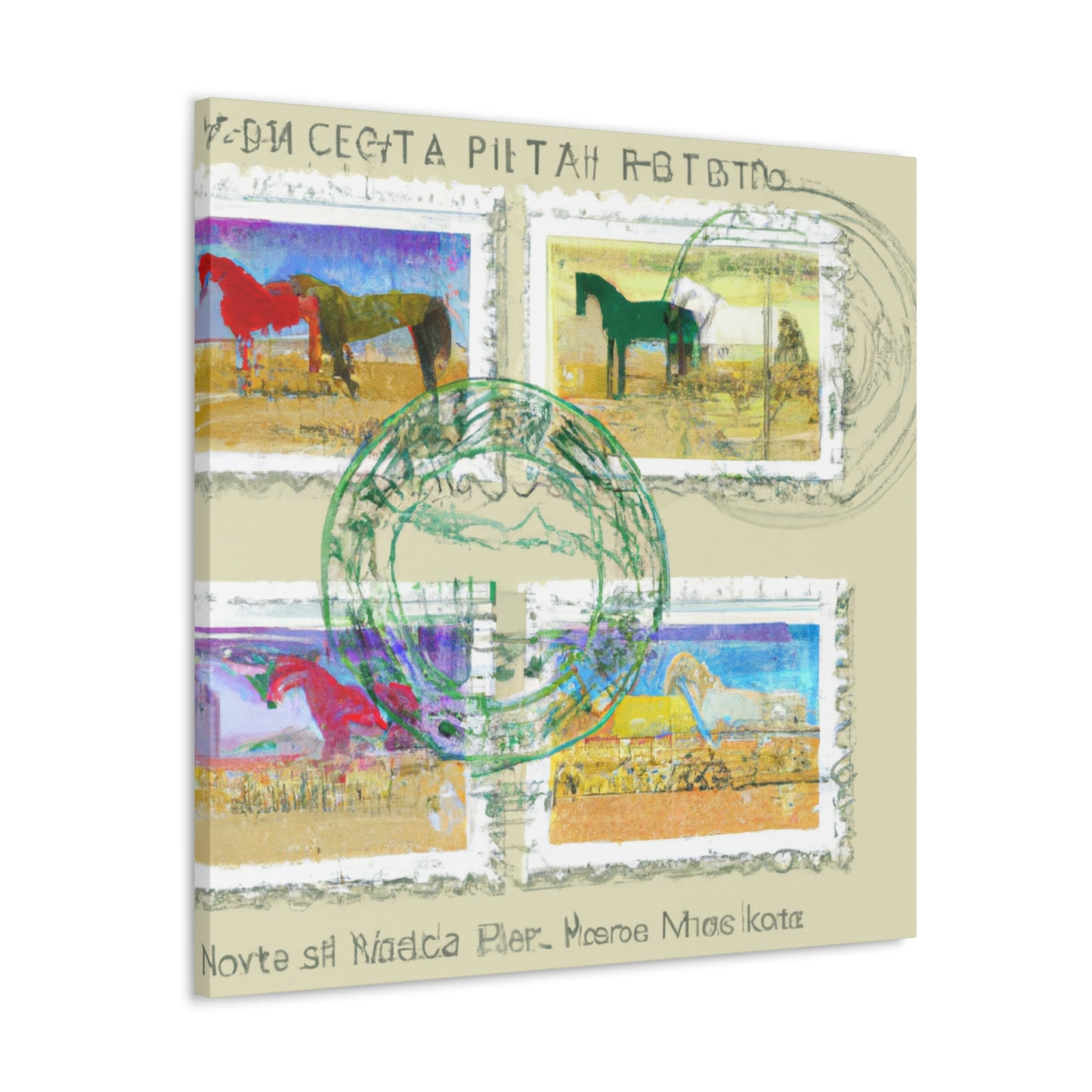 Cultural Celebrations Collection - Postage Stamp Collector Canvas Wall Art