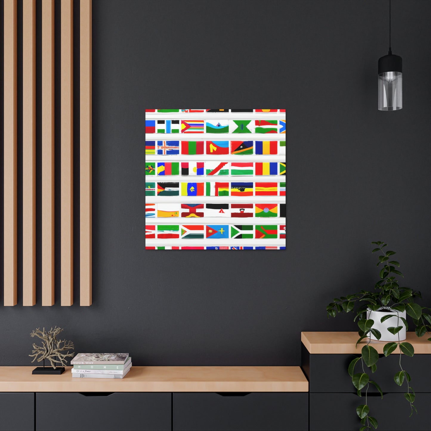 Adelaide Blaine, Flag Designer of the 1800's - Flags Of The World Canvas Wall Art