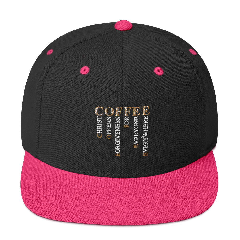 Christ Offers Forgiveness Christian Trucker Snapback Coffee Lover Hat