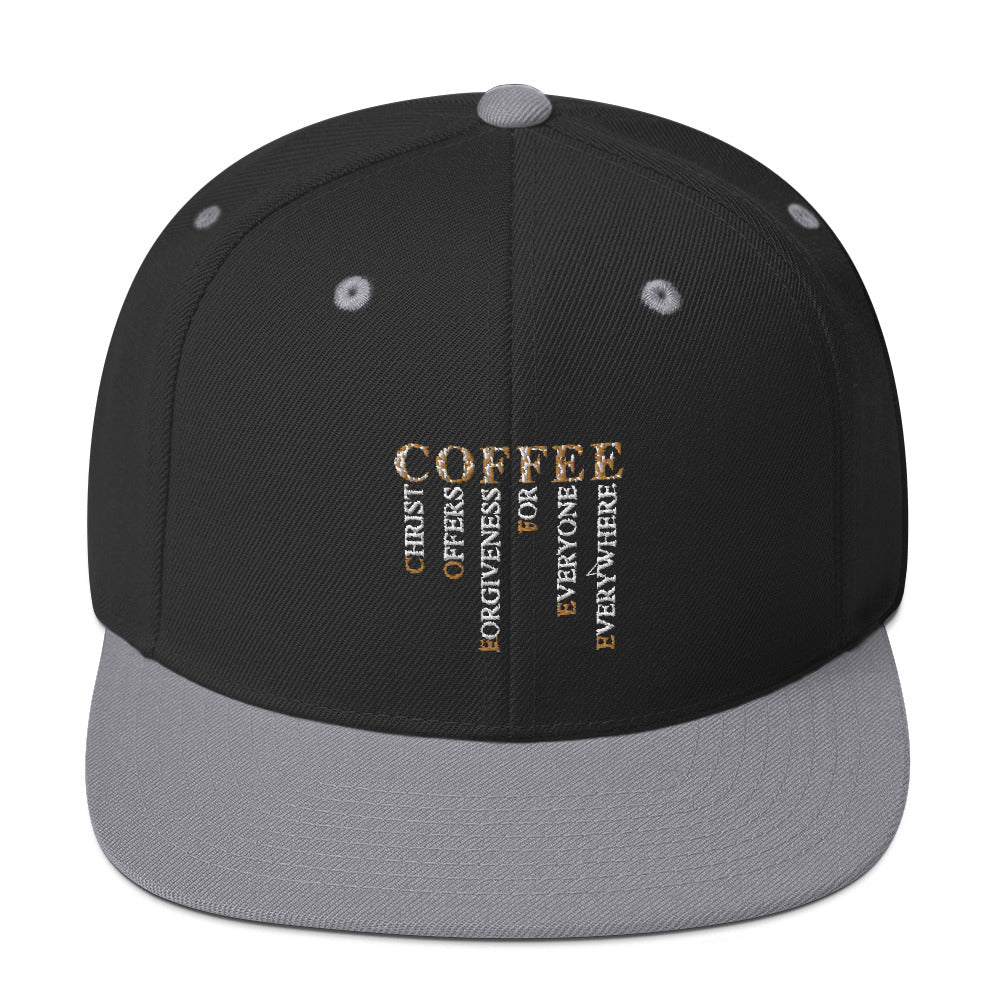 Christ Offers Forgiveness Christian Trucker Snapback Coffee Lover Hat