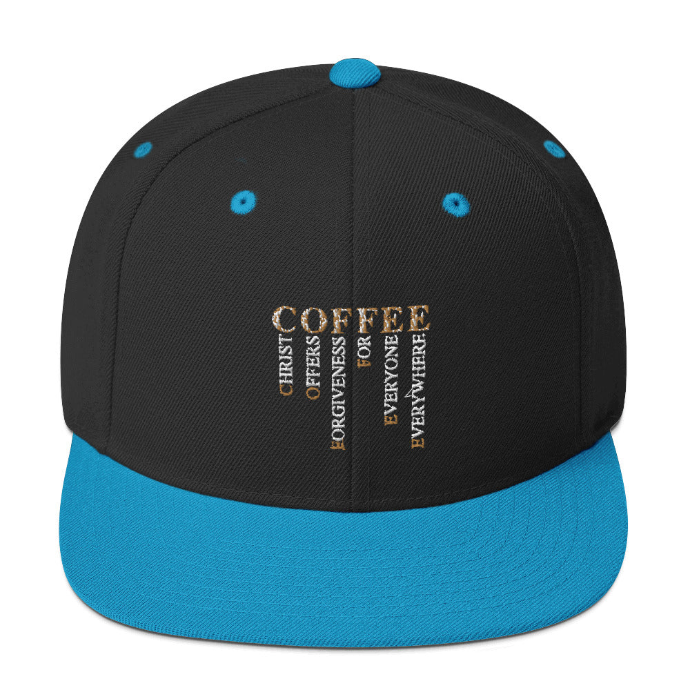 Christ Offers Forgiveness Christian Trucker Snapback Coffee Lover Hat