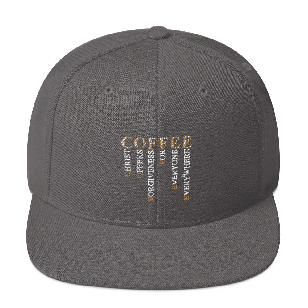 Christ Offers Forgiveness Christian Trucker Snapback Coffee Lover Hat