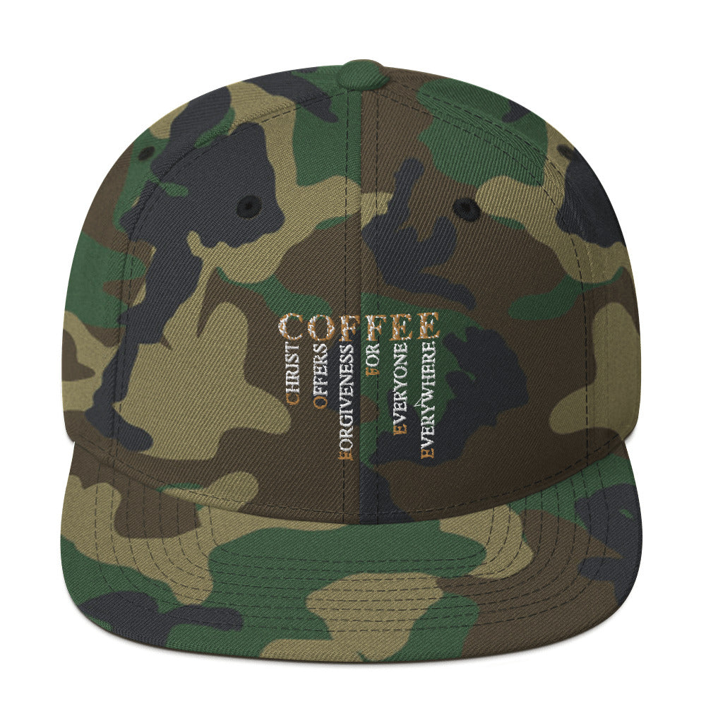 Christ Offers Forgiveness Christian Trucker Snapback Coffee Lover Hat