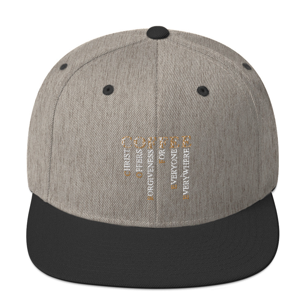 Christ Offers Forgiveness Christian Trucker Snapback Coffee Lover Hat