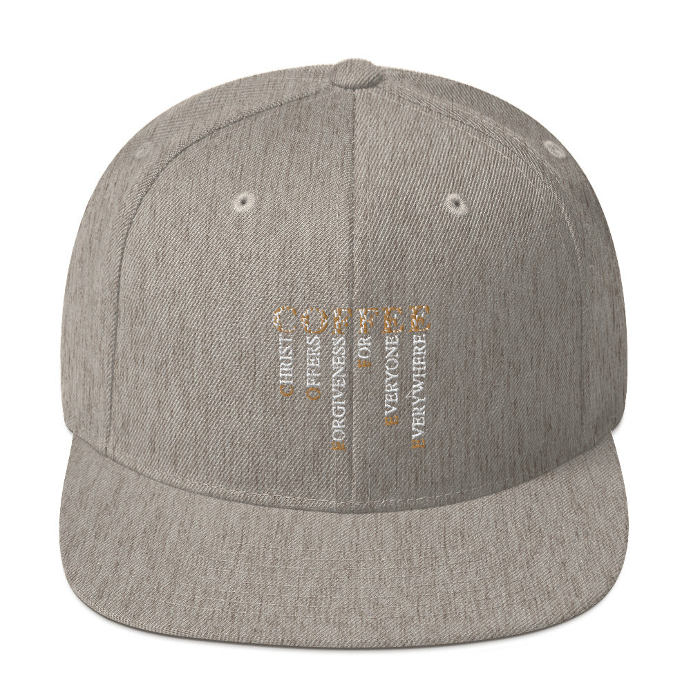 Christ Offers Forgiveness Christian Trucker Snapback Coffee Lover Hat