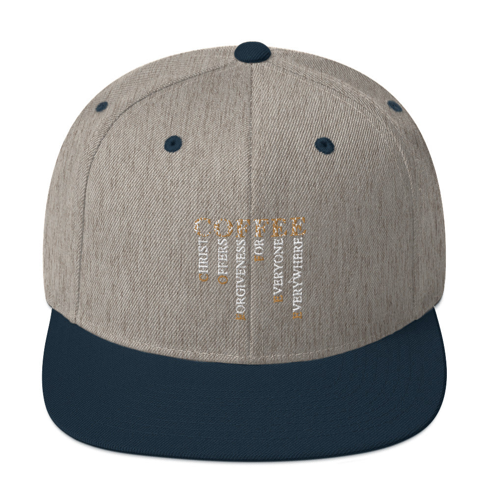 Christ Offers Forgiveness Christian Trucker Snapback Coffee Lover Hat