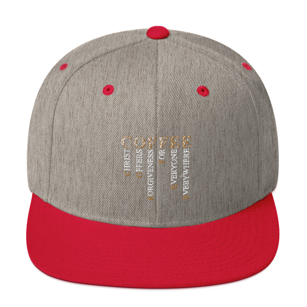 Christ Offers Forgiveness Christian Trucker Snapback Coffee Lover Hat