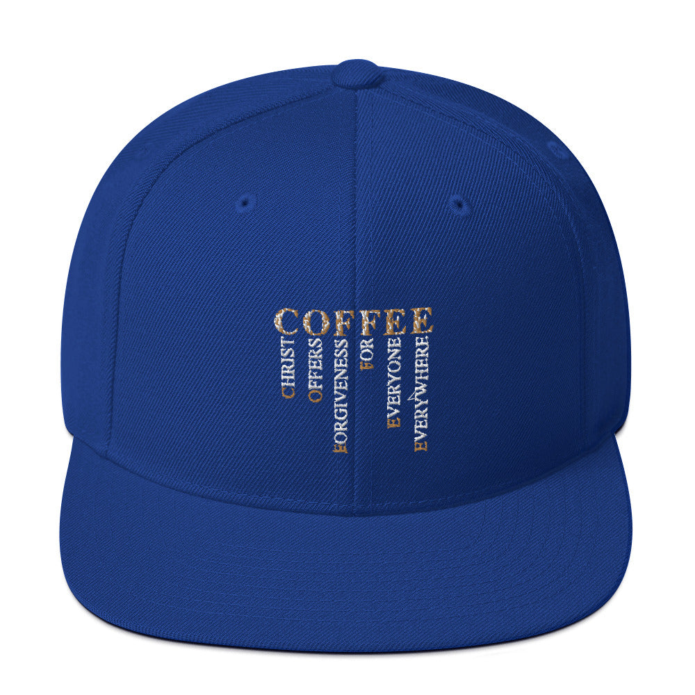 Christ Offers Forgiveness Christian Trucker Snapback Coffee Lover Hat