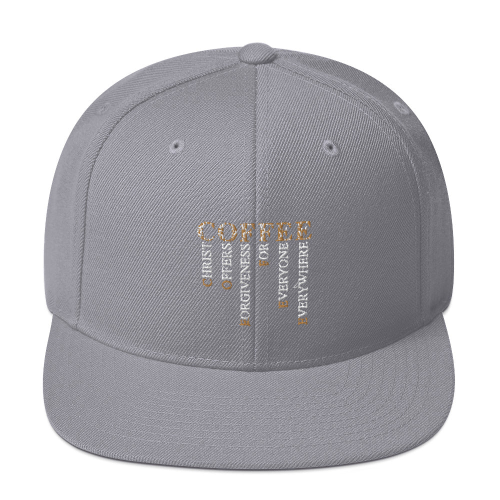 Christ Offers Forgiveness Christian Trucker Snapback Coffee Lover Hat