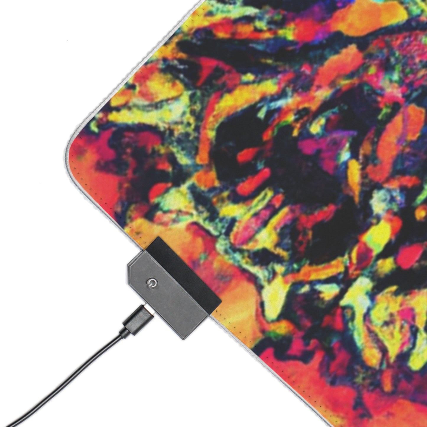 Radiant Rocket Rita - Psychedelic Trippy LED Light Up Gaming Mouse Pad