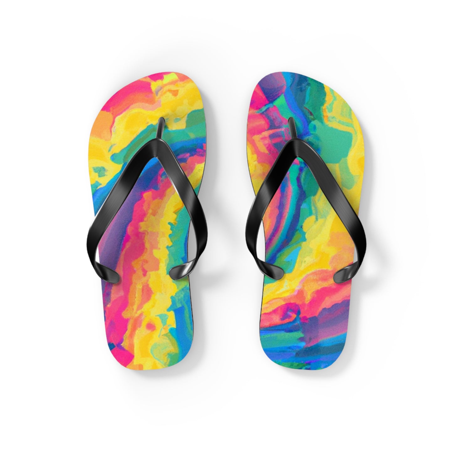 Agatha Brownridge Shoemaker - Psychedelic Trippy Flip Flop Beach Sandals