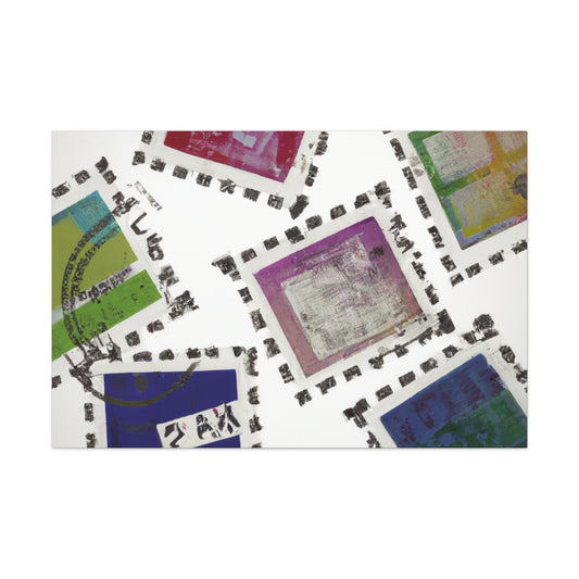 International Posters Series. - Postage Stamp Collector Canvas Wall Art