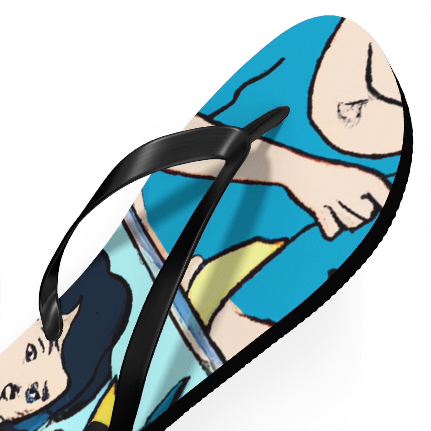 Captain Caliber - Comics Collector Flip Flop Beach Sandals