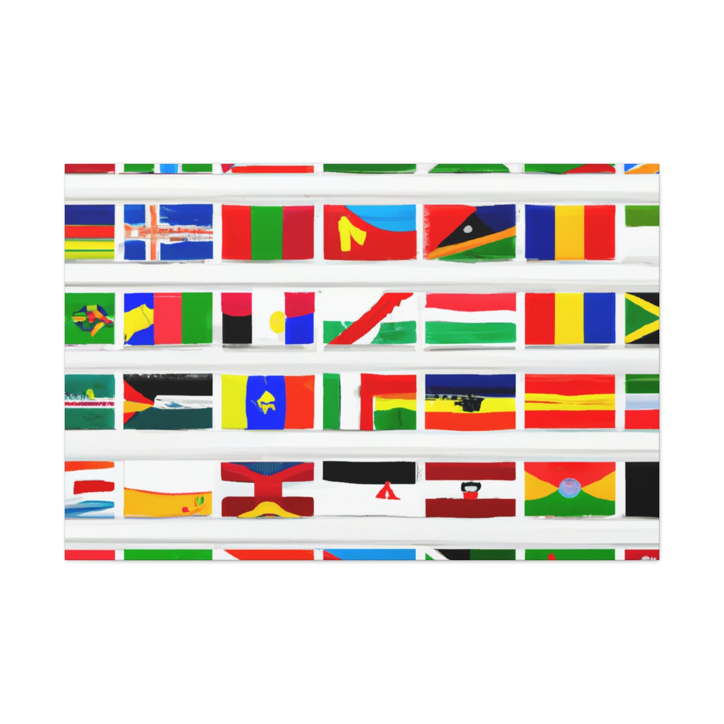 Adelaide Blaine, Flag Designer of the 1800's - Flags Of The World Canvas Wall Art