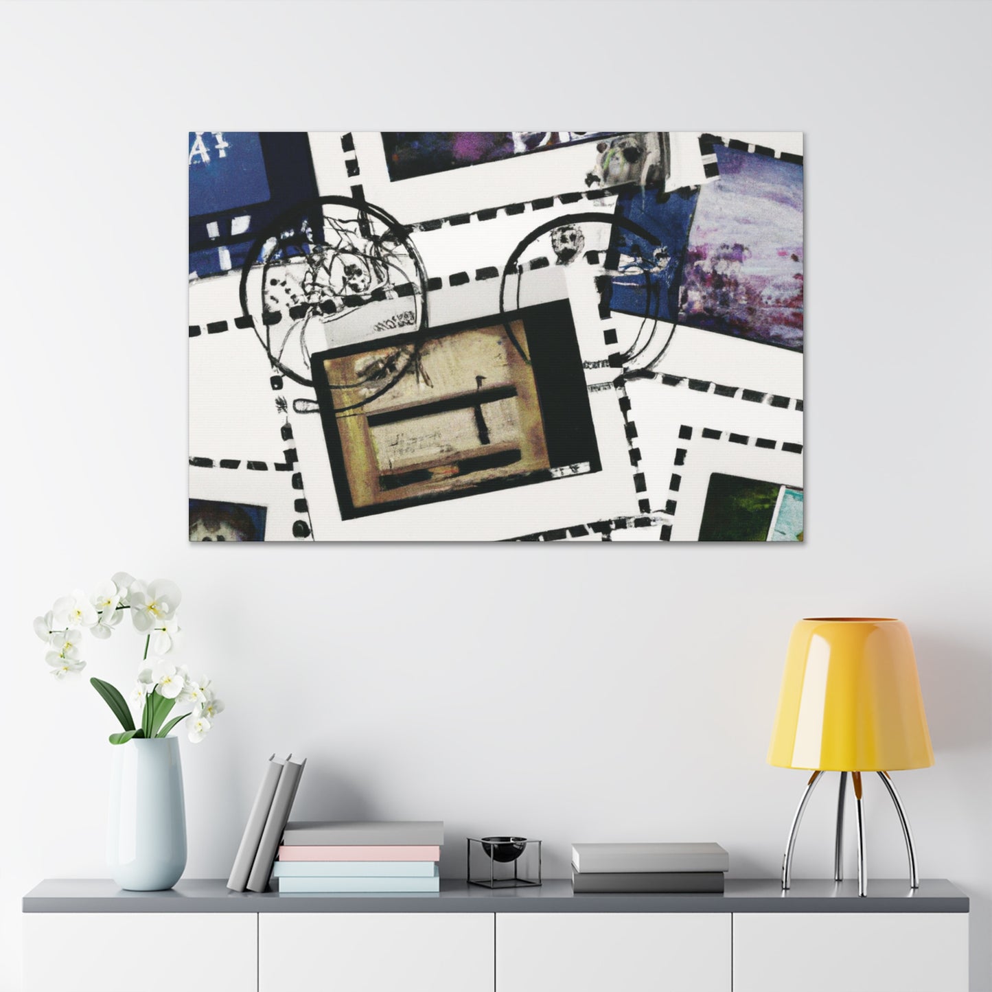 "Cultural Journeys" Stamps. - Postage Stamp Collector Canvas Wall Art