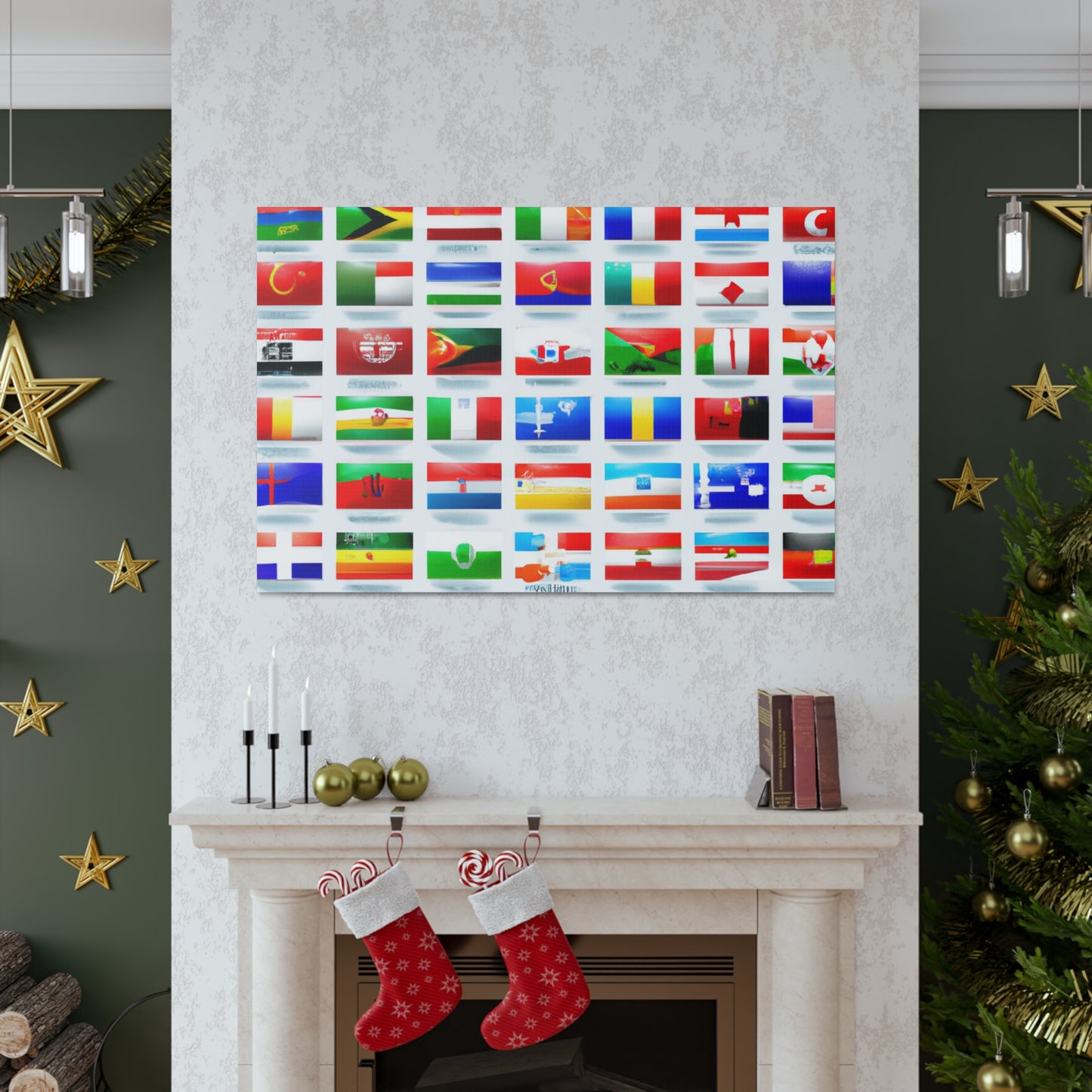 John Bartlett - Flags Of The World Canvas Wall Art