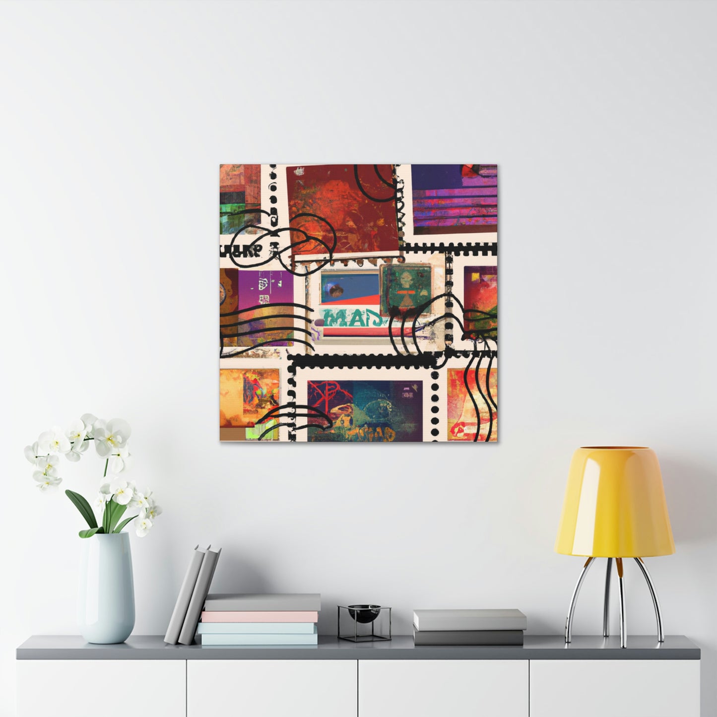 Global Heritage Stamps - Postage Stamp Collector Canvas Wall Art