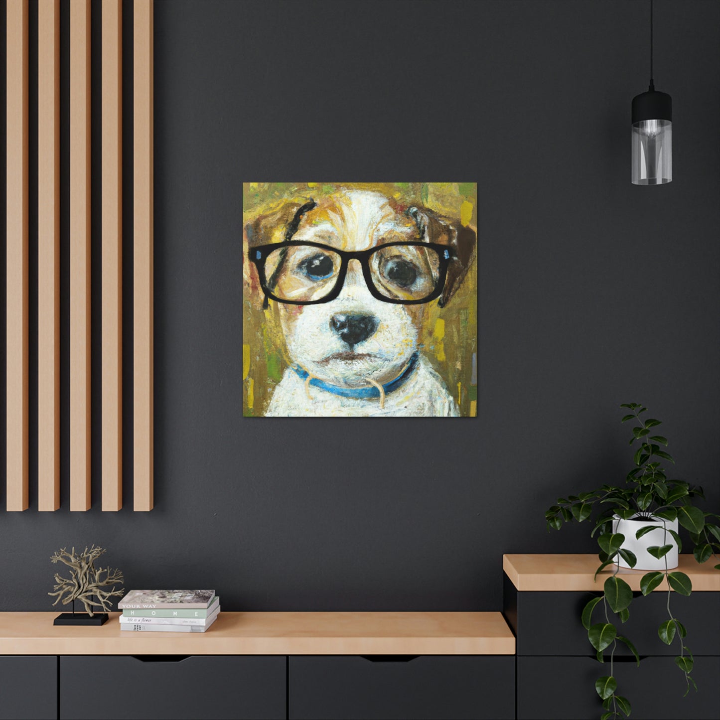 Fifi the Frenchie - Dog Lovers Canvas Wall Art