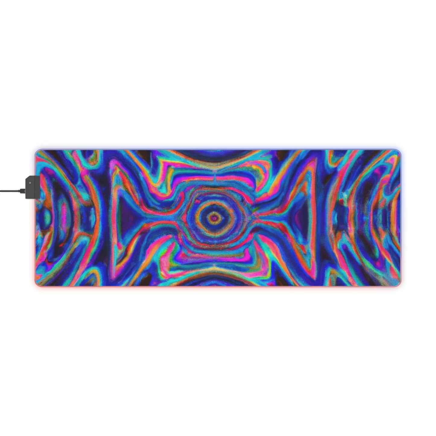 Quazzy McRocketman - Psychedelic Trippy LED Light Up Gaming Mouse Pad