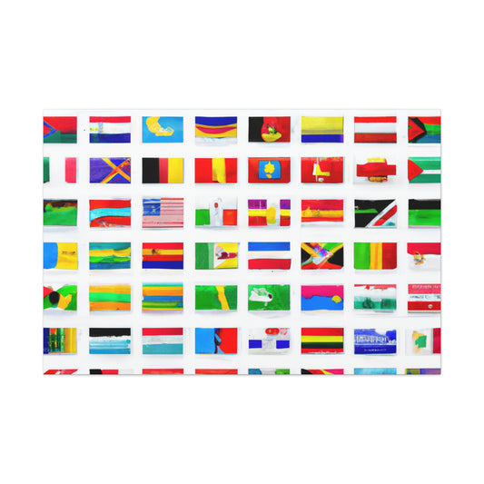 Winifred Atwell Fryer - Flags Of The World Canvas Wall Art