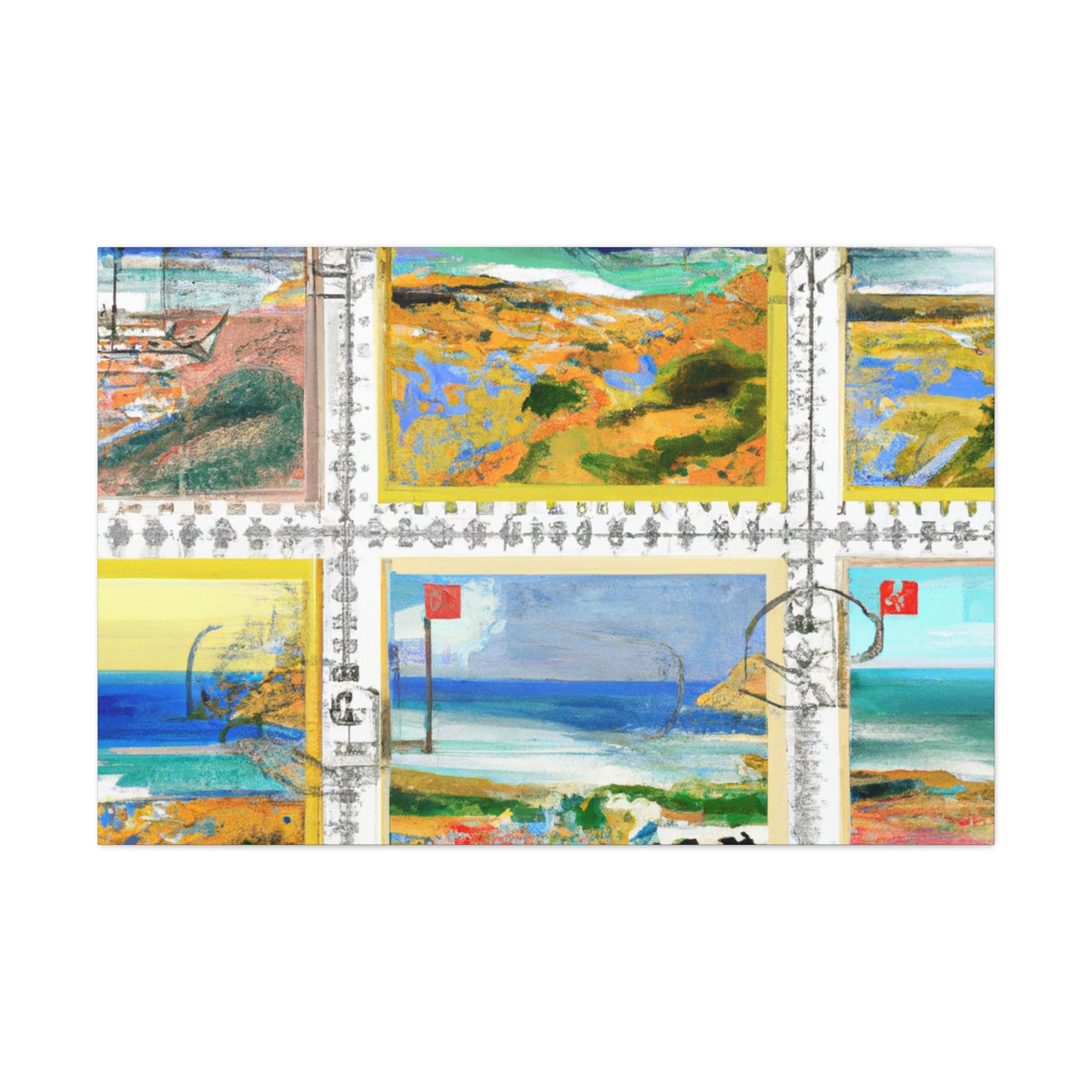 Global Greetings - Postage Stamp Collector Canvas Wall Art