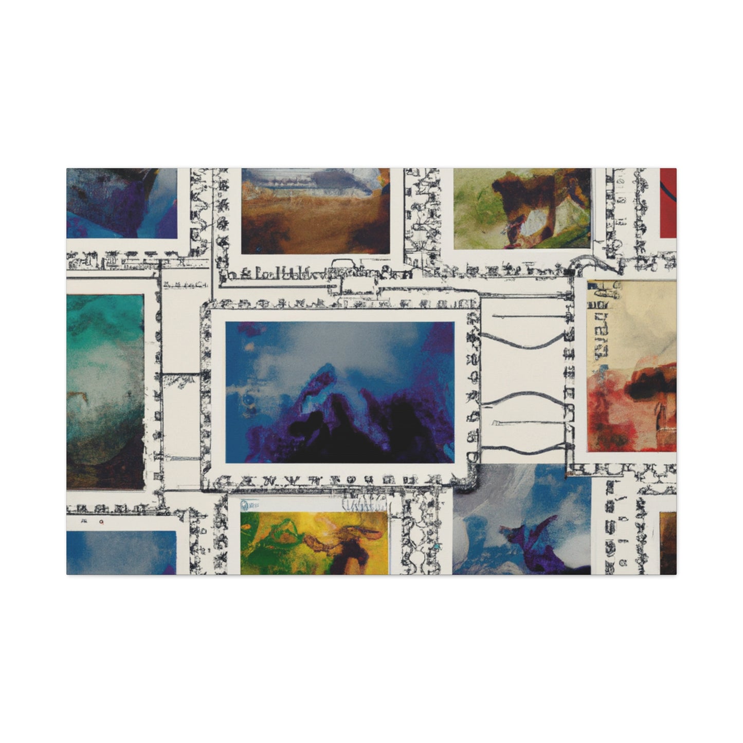 Worldwide Postage Expressions - Postage Stamp Collector Canvas Wall Art