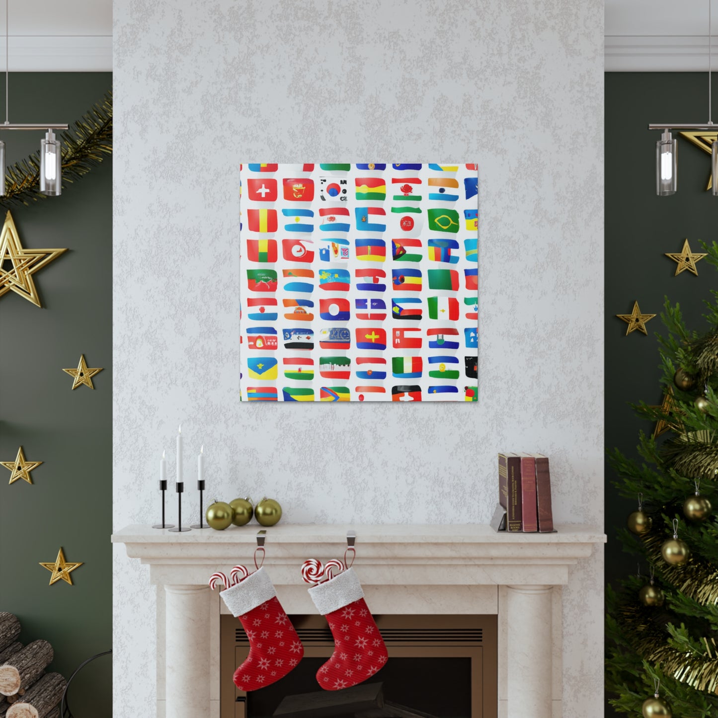 Louisa Pickford - Flags Of The World Canvas Wall Art