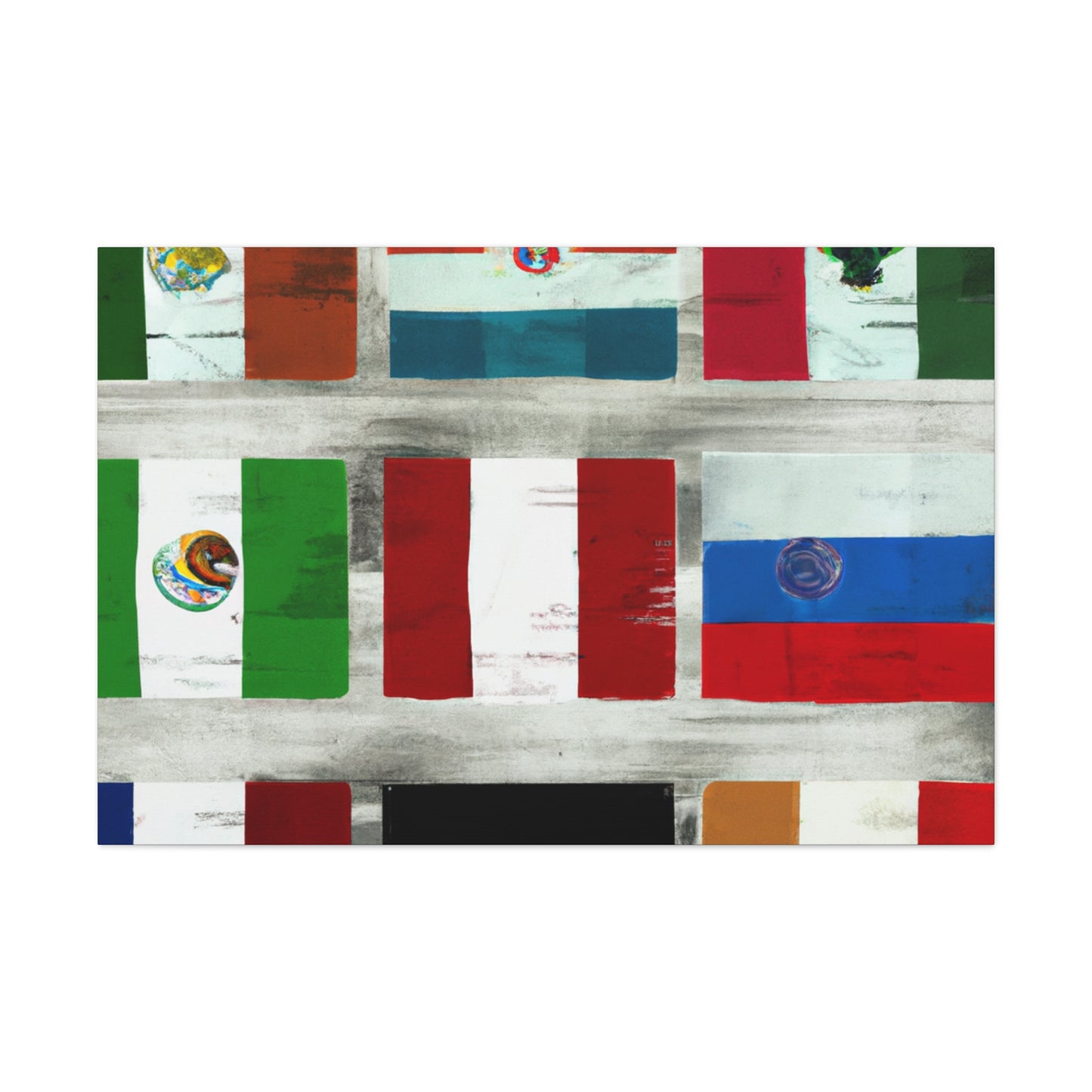 Joseph Addison Trumbull - Flags Of The World Canvas Wall Art