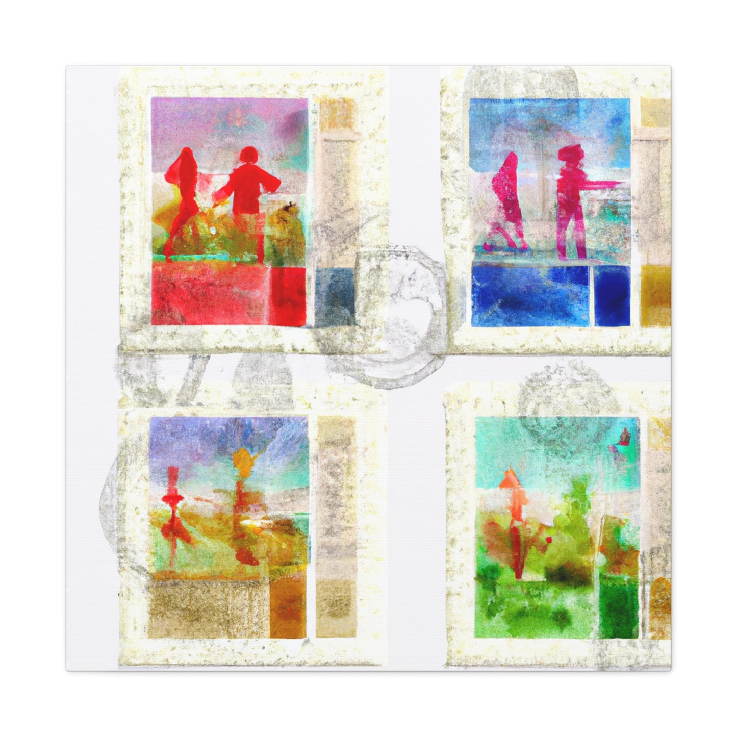 Global Traveler Series - Postage Stamp Collector Canvas Wall Art