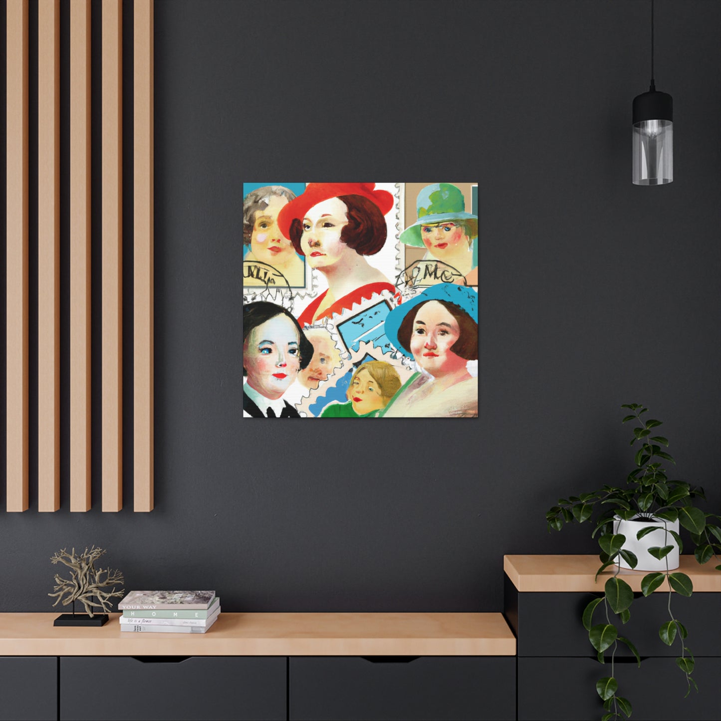 Global Heritage Collection - Postage Stamp Collector Canvas Wall Art