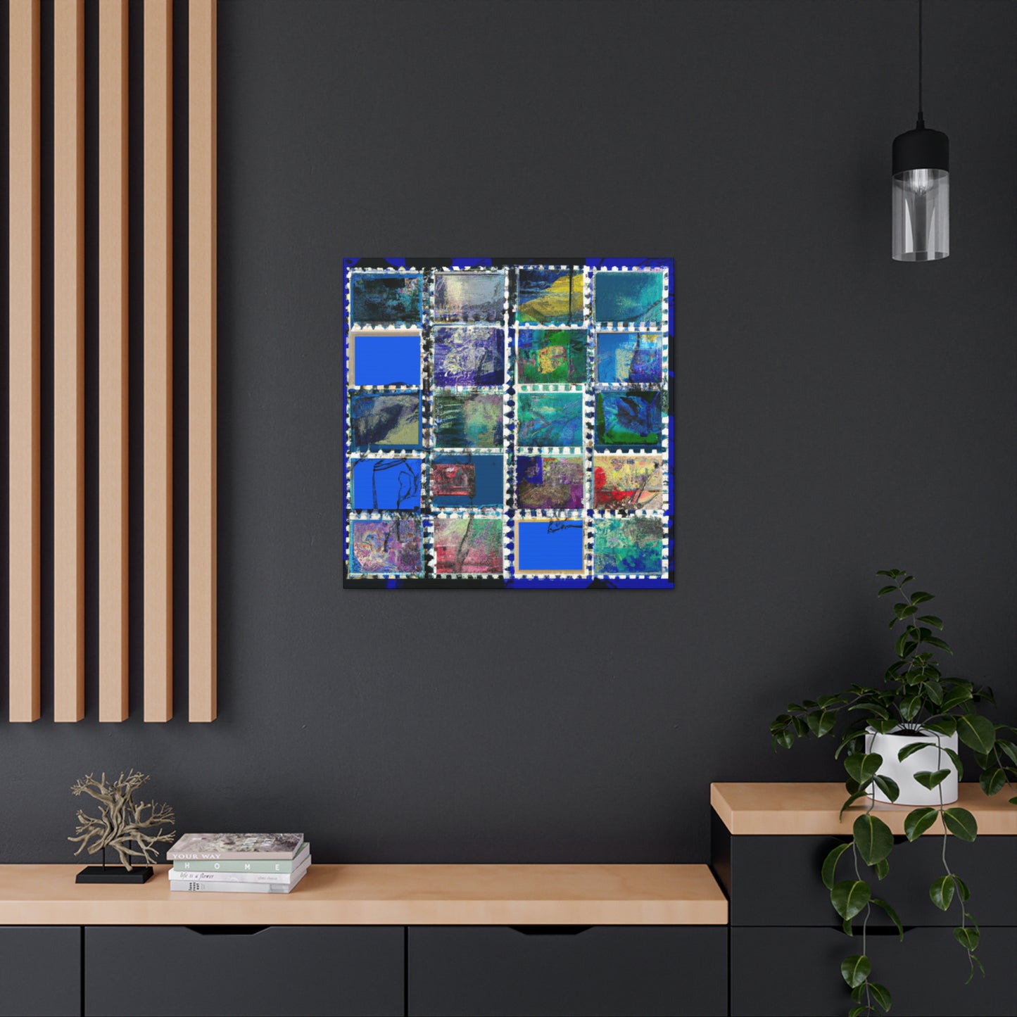 Cultural Celebrations: Global Wonders - Postage Stamp Collector Canvas Wall Art