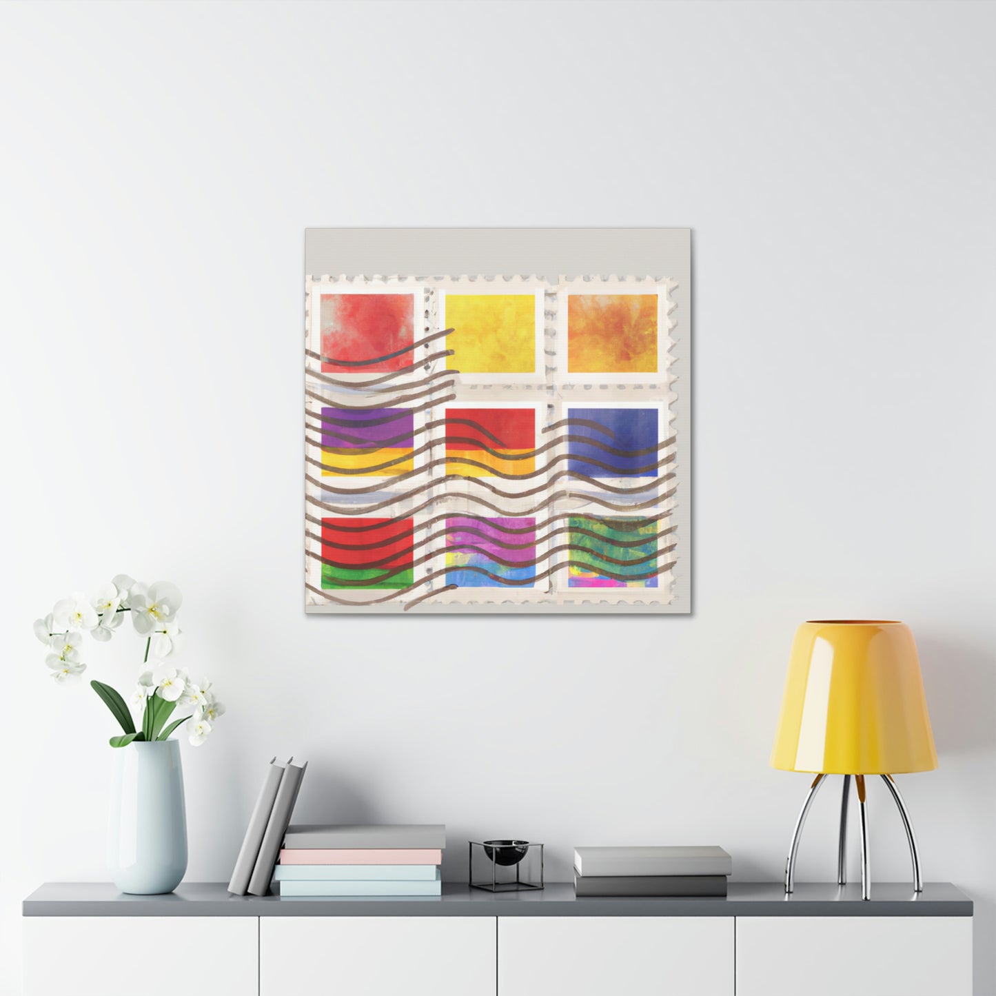 "Cultural Treasures: A Global Journey" - Postage Stamp Collector Canvas Wall Art