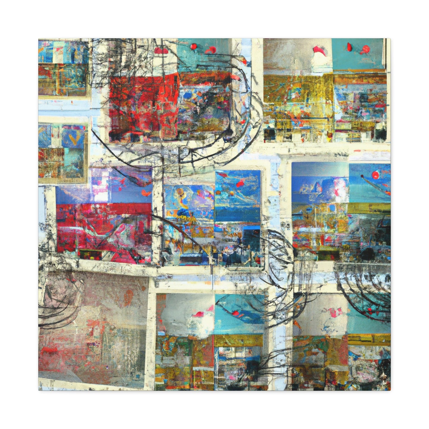 Global Greetings Stamps - Postage Stamp Collector Canvas Wall Art