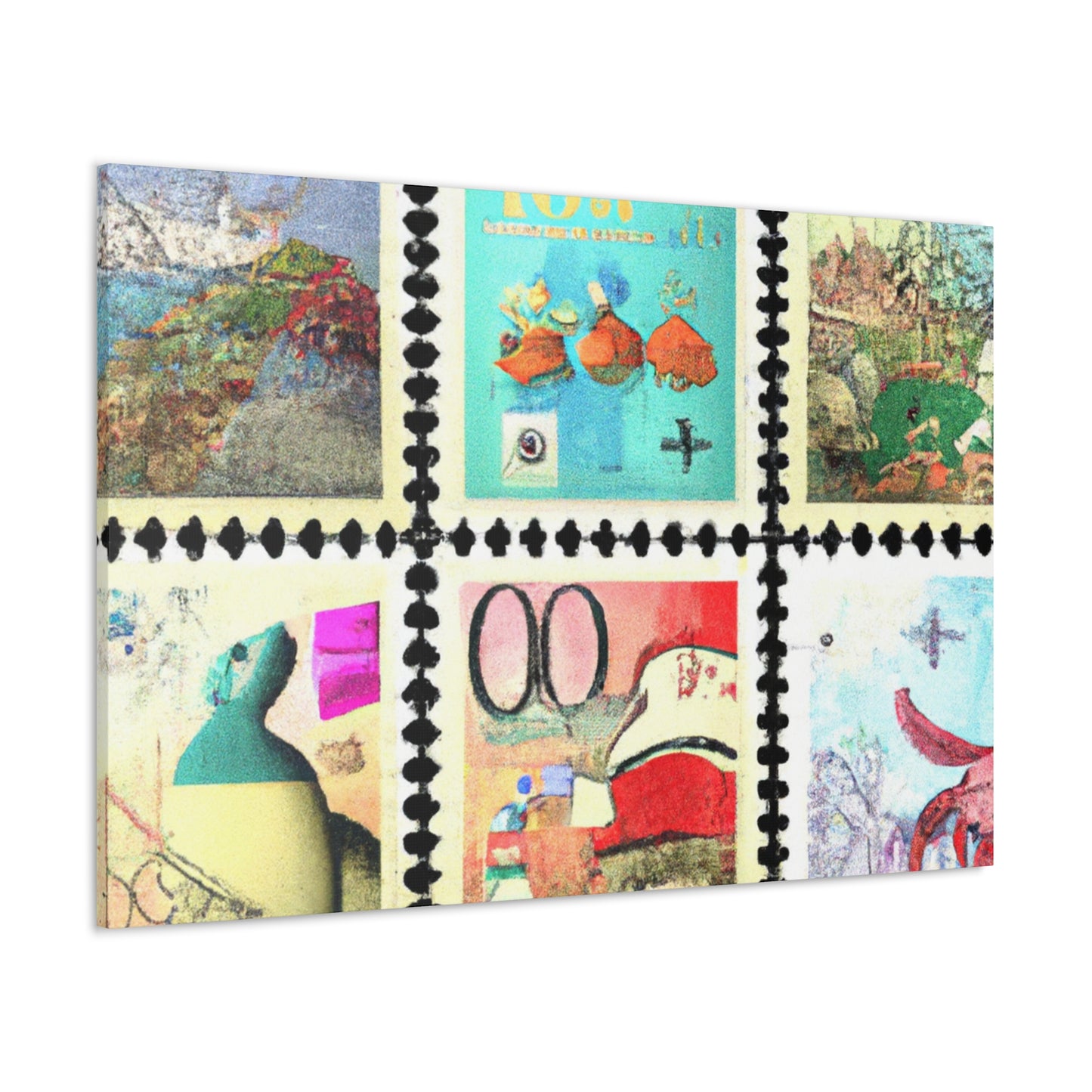 Globelilies - Postage Stamp Collector Canvas Wall Art