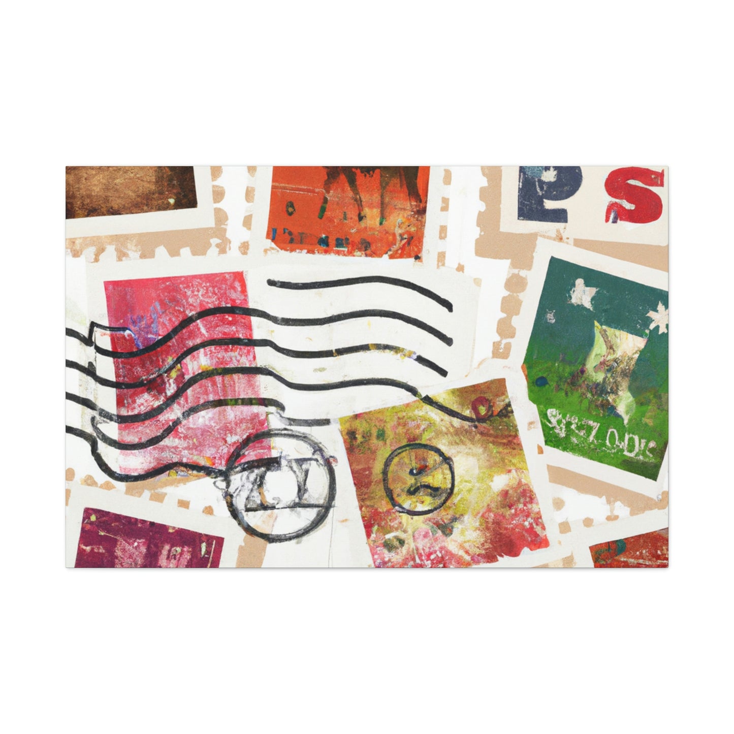 Globe Trekker Stamps - Canvas