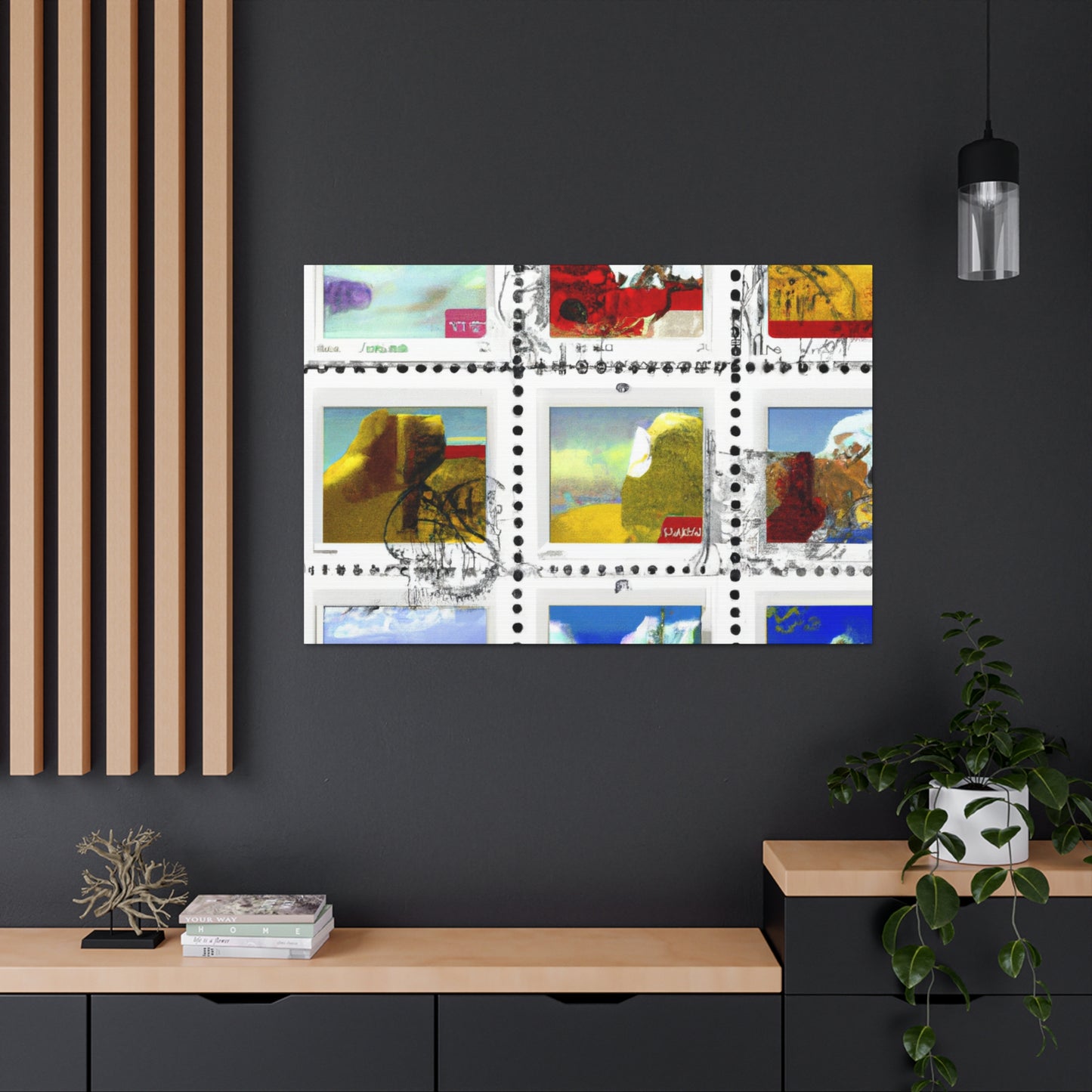 Global Friendship Stamps. - Postage Stamp Collector Canvas Wall Art