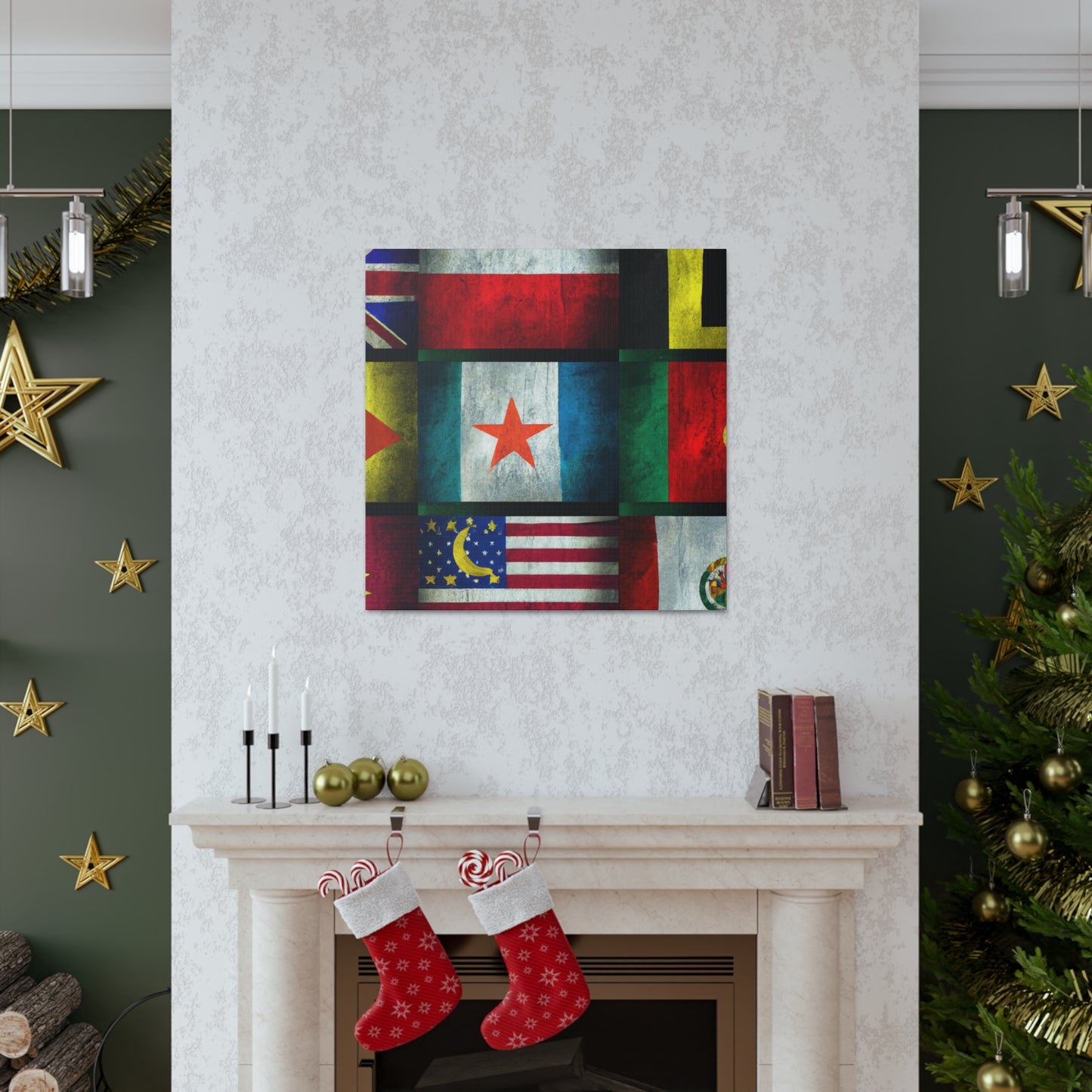 Paula Stanhope - Flags Of The World Canvas Wall Art