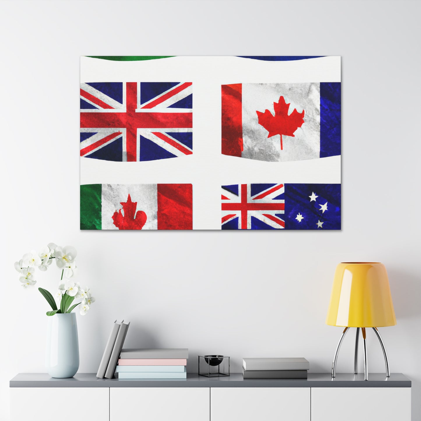 John Prosser (1819-1897) - Flags Of The World Canvas Wall Art