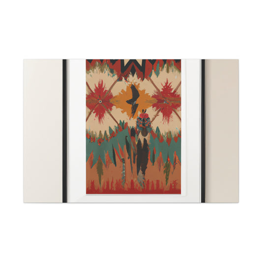 Running Wolf - Native American Indian Canvas Wall Art