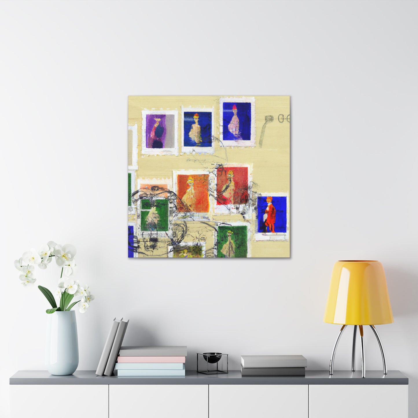 International Journey Stamps - Postage Stamp Collector Canvas Wall Art