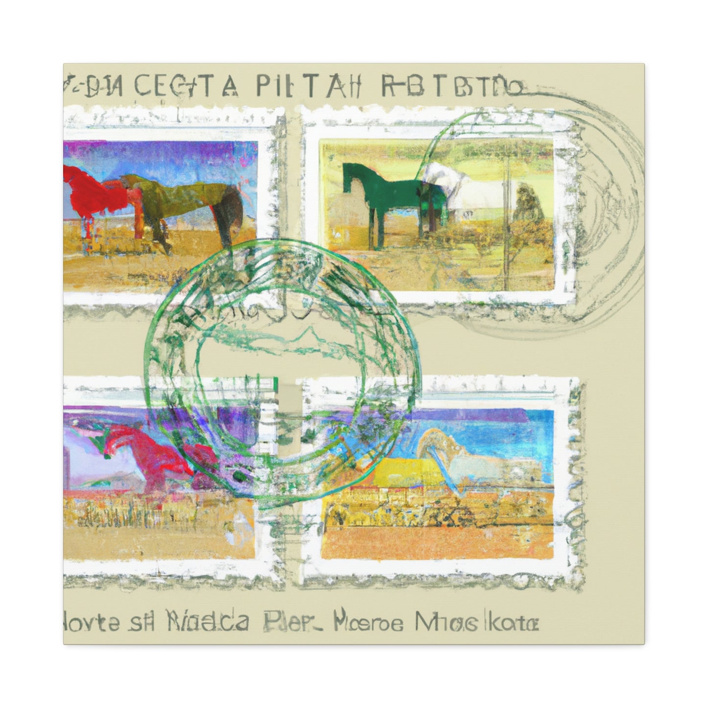 Cultural Celebrations Collection - Postage Stamp Collector Canvas Wall Art